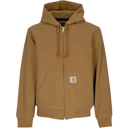 Strapazierfähige Canvas-Aktivjacke mit Fleece , Herren, Größe: L - Carhartt WIP - Modalova