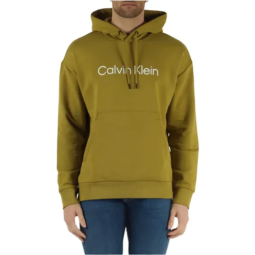 Baumwoll-Kapuzenpullover mit Logo , Herren, Größe: XL - Calvin Klein - Modalova