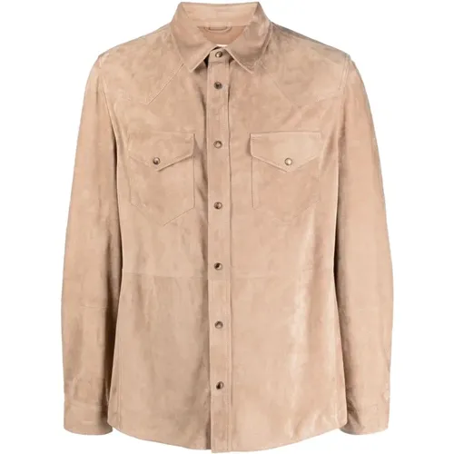 Mens Clothing Shirts C8408 Noos , male, Sizes: L - BRUNELLO CUCINELLI - Modalova