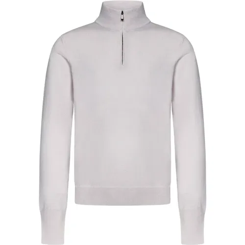 Cashmere Sweater with Partial Zip Closure , male, Sizes: L, XL, 2XL - Drumohr - Modalova