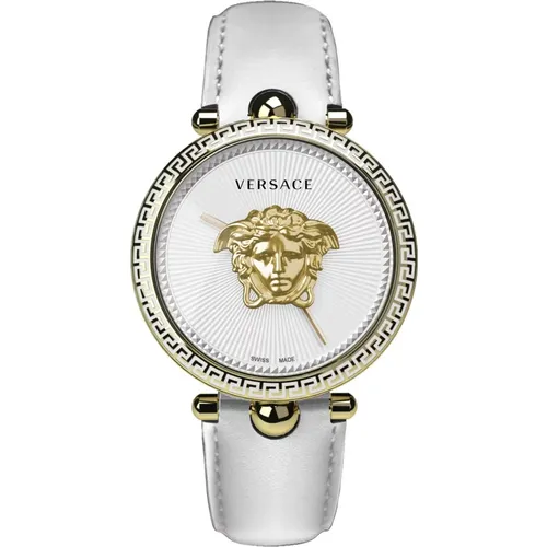 Palazzo Empire Leather Watch , female, Sizes: ONE SIZE - Versace - Modalova