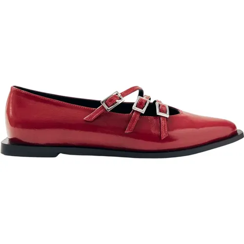 Jive Onix Rote Leder-Ballettflats - ALOHAS - Modalova