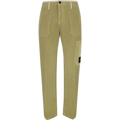 Cotton Corduroy Pants , male, Sizes: W32, W30, W34 - Stone Island - Modalova