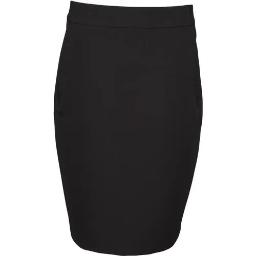 Stretchy Alloy Skirt with Zipper and Pockets , female, Sizes: S - 2-Biz - Modalova