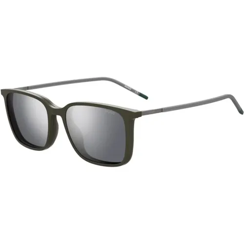 Sunglasses,Grüner Rahmen Silber Spiegel Sonnenbrille - Hugo Boss - Modalova