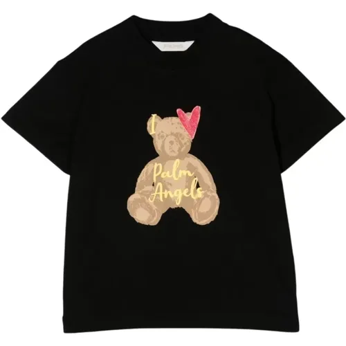 Bären-Print Baumwoll-T-Shirt für Jungen - Palm Angels - Modalova