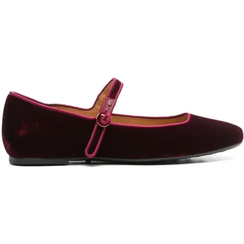 Bordeaux Rote Flache Schuhe , Damen, Größe: 38 1/2 EU - TOD'S - Modalova