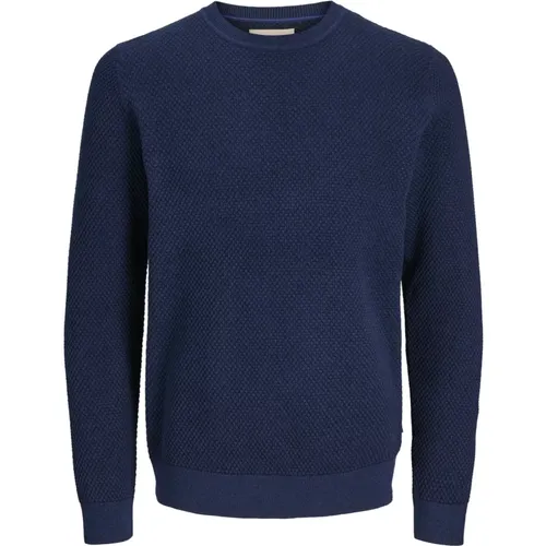 Strukturierter Strickpullover für Herren , Herren, Größe: L - jack & jones - Modalova