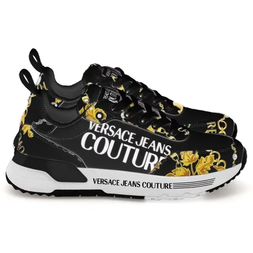 Schwarze Sneakers Schuhe , Damen, Größe: 36 EU - Versace Jeans Couture - Modalova