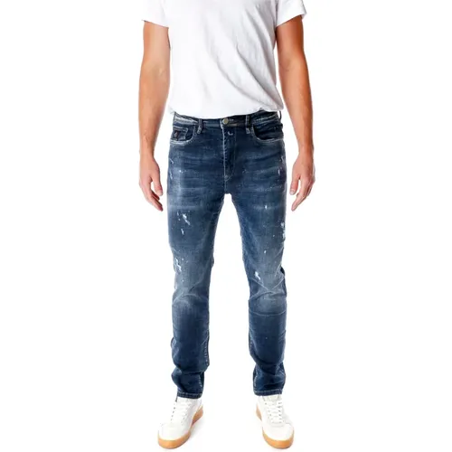 Relaxed Fit Midwaist Jeans mit einzigartigen Details , Herren, Größe: W29 - Elias Rumelis - Modalova