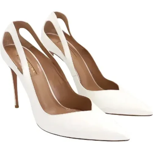 Pre-owned Leather heels , female, Sizes: 6 1/2 UK - Aquazzura Pre-owned - Modalova