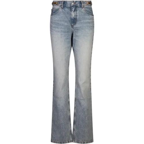 Blaue Tapered Jeans mit Goldfarbenen Clips - Stella Mccartney - Modalova