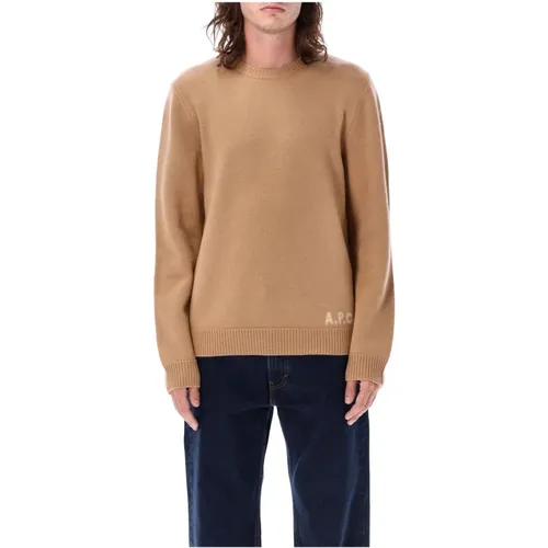 Men's Clothing Knitwear Camel Aw23 , male, Sizes: M, L, XL - A.p.c. - Modalova