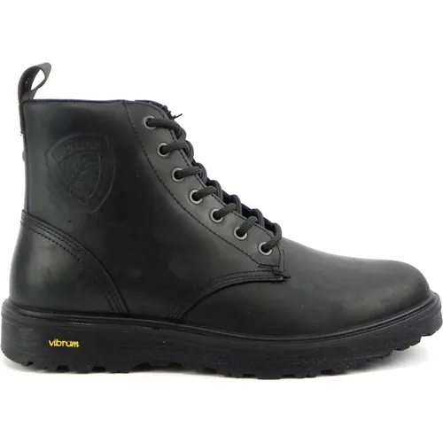 Ankle Boots, Leather, 3cm Sole , male, Sizes: 8 UK, 9 UK, 11 UK, 10 UK - Blauer - Modalova