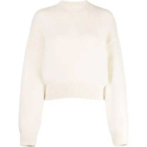 Beiger Alpaka Wollpullover , Damen, Größe: L - Jacquemus - Modalova