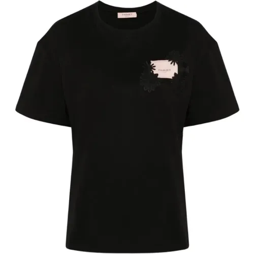 Logo Tee Shirt Stylish Casual Wear , female, Sizes: S, XS - Twinset - Modalova