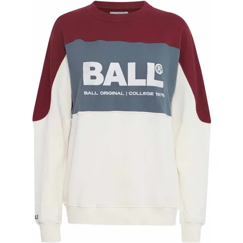 Velvet Sweatshirt J. Evert Besticktes Logo , Damen, Größe: M - Ball - Modalova