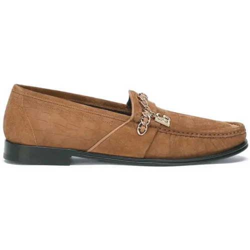 Suede Loafers , male, Sizes: 6 UK - Dolce & Gabbana - Modalova