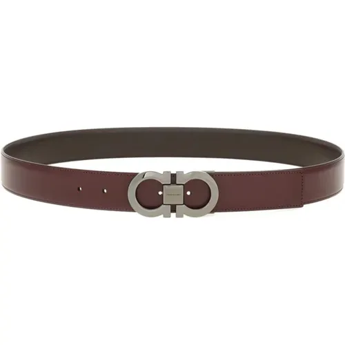 Reversible Gancini Belt , male, Sizes: 115 CM, 95 CM, 110 CM, 100 CM, 105 CM, 90 CM - Salvatore Ferragamo - Modalova