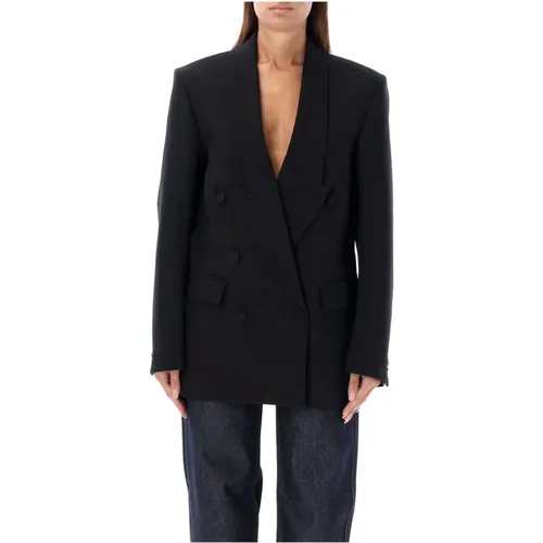 Schwarzer Doppelreihiger Taillierter Blazer - Coperni - Modalova