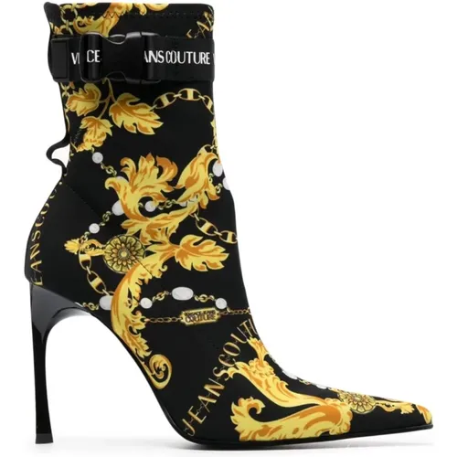 Schwarze Stiefeletten Eleganter Trendiger Stil - Versace Jeans Couture - Modalova