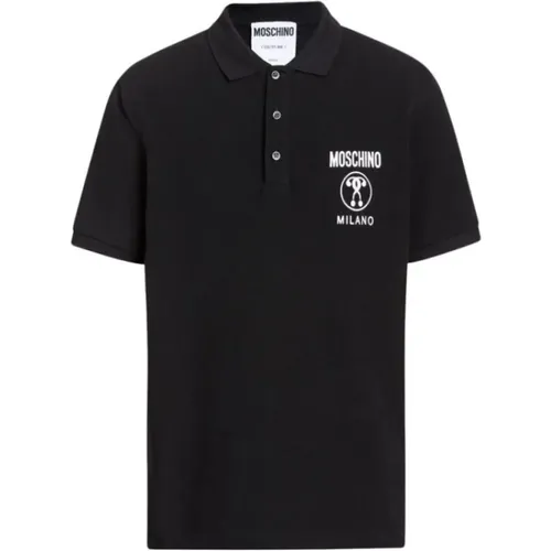Schwarzes Polo T-Shirt Couture - Moschino - Modalova