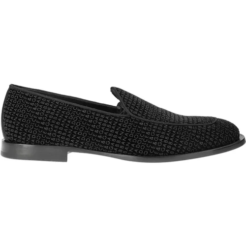 Schwarze Wildleder-Loafer , Herren, Größe: 40 EU - Dolce & Gabbana - Modalova