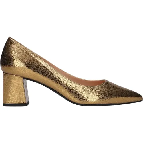 Goldene Leder Pumps S3076 - Stefano Lauran - Modalova