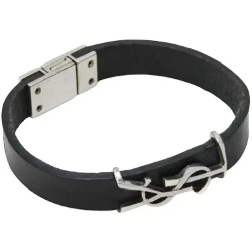 Pre-owned Leather bracelets , female, Sizes: ONE SIZE - Yves Saint Laurent Vintage - Modalova