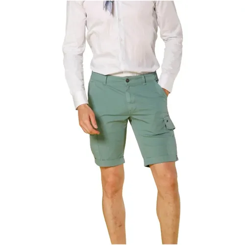 Slim Fit Cargo Bermuda in Mintgrün , Herren, Größe: M - Mason's - Modalova