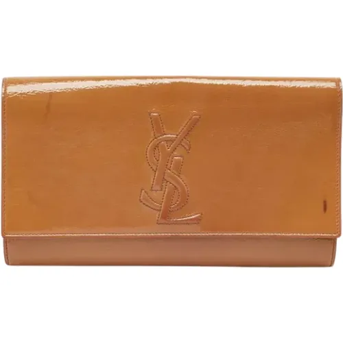 Pre-owned Leather clutches , female, Sizes: ONE SIZE - Yves Saint Laurent Vintage - Modalova