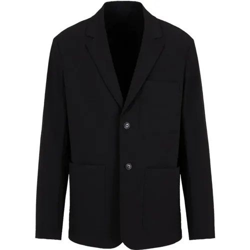 Seersucker Jacket , male, Sizes: 2XL, L, XL, M - Emporio Armani - Modalova