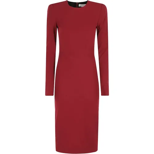 Fitted Dress with Long Sleeves , female, Sizes: XS - Victoria Beckham - Modalova