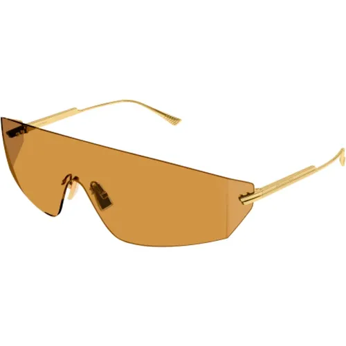 Rahmenlose Sonnenbrille in Gold , unisex, Größe: ONE Size - Bottega Veneta - Modalova