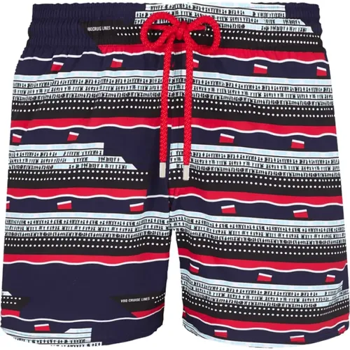 Moorise Badeshorts mit Cruise Lines Print , Herren, Größe: 2XL - Vilebrequin - Modalova