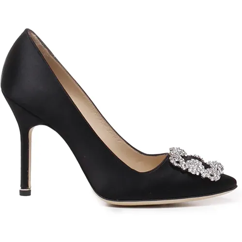 Crystal Buckle Pumps , female, Sizes: 5 UK - Manolo Blahnik - Modalova