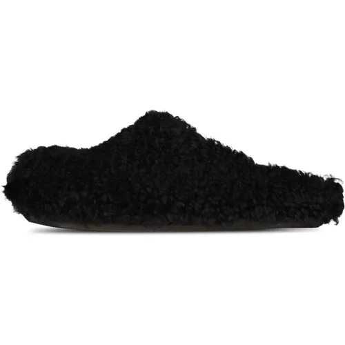 Shearling Slides , female, Sizes: 7 UK, 5 UK, 4 UK - Marni - Modalova