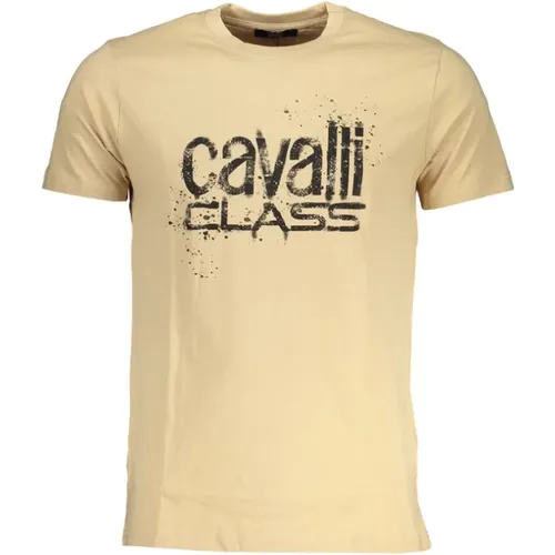 Print Logo Round Neck T-shirt , male, Sizes: 2XL - Cavalli Class - Modalova