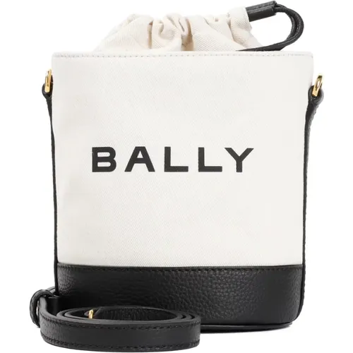 Natural White Cotton Bucket Bag , female, Sizes: ONE SIZE - Bally - Modalova