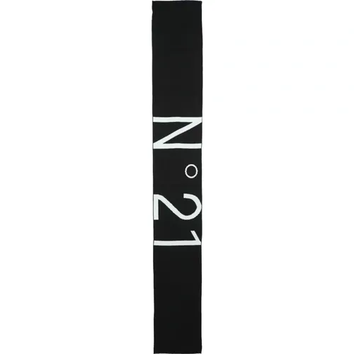 Wollmischungsschal mit kontrastierendem Logo - N21 - Modalova