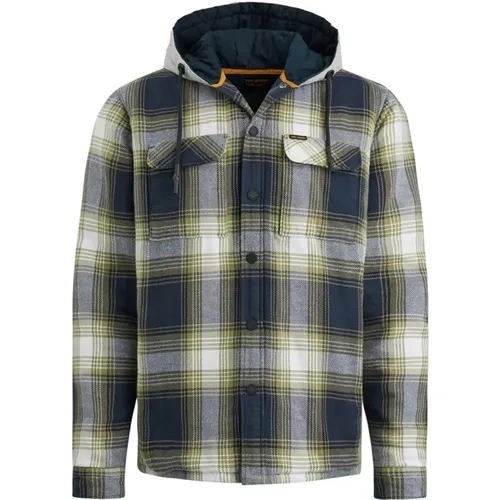 Kariertes Flanell-Overshirt Langarmhemd , Herren, Größe: M - PME Legend - Modalova