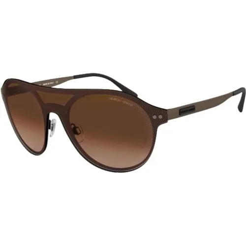 Braune Metallsonnenbrille Ar6078-300613 - Giorgio Armani - Modalova