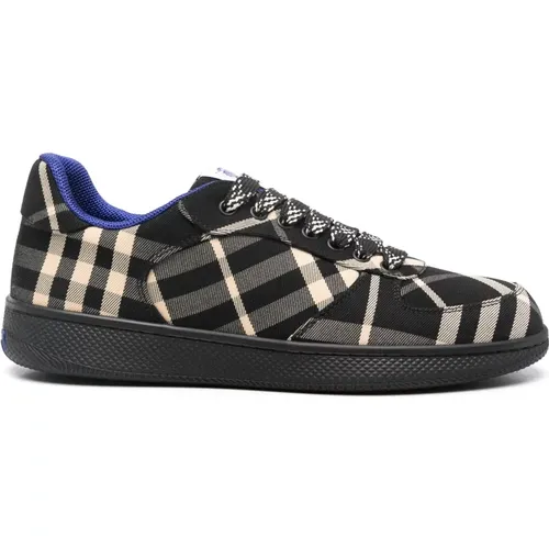 Fabric Sneakers with Logo Sole , male, Sizes: 9 UK, 8 UK, 10 UK, 7 UK, 6 UK - Burberry - Modalova