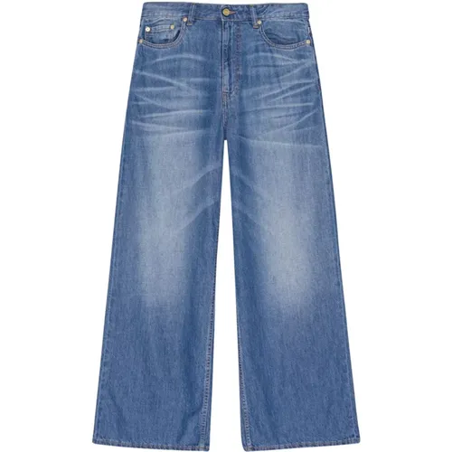 Weite Bein Denim Jeans , Damen, Größe: W29 - Ganni - Modalova