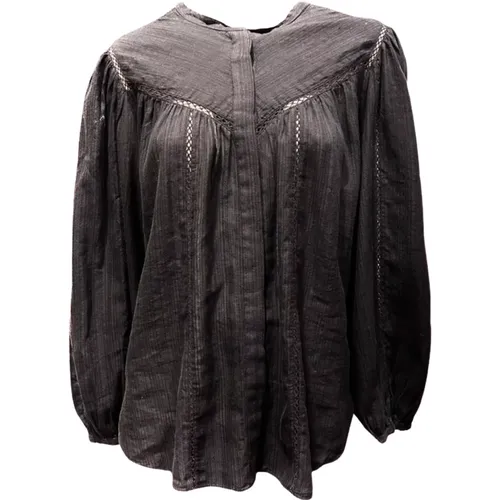 Leonard Blouse with Embroidery and Wing Details , female, Sizes: S - Isabel Marant Étoile - Modalova