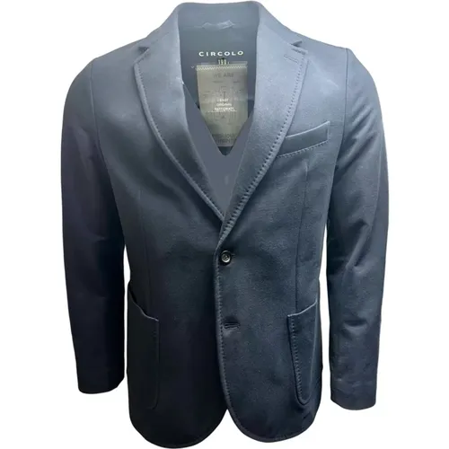 Navy Jersey Blazer with Elastane , male, Sizes: M, 3XL, L, 2XL - Circolo 1901 - Modalova