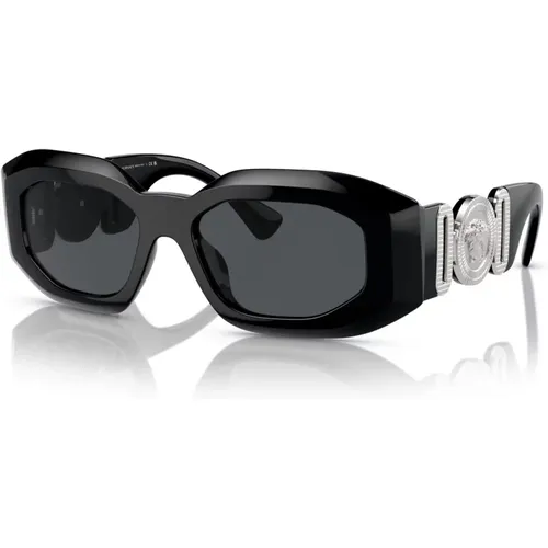 Rock Icons Sunglasses /Grey , male, Sizes: 53 MM - Versace - Modalova