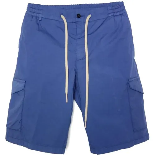 Baumwollblaue Bermuda-Shorts , Herren, Größe: S - Berwich - Modalova