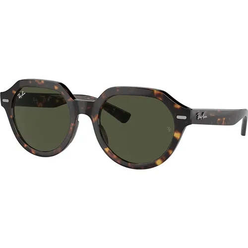 Gina Sonnenbrille Grün Havana Gestell , unisex, Größe: 53 MM - Ray-Ban - Modalova