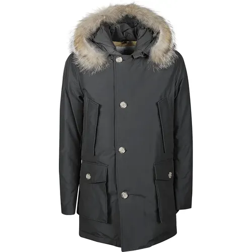 Detachable Fur Parka , male, Sizes: S, XL, L, M - Woolrich - Modalova